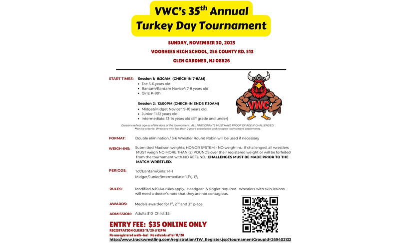 VWC's 35th Annual Turkey Day Tournament